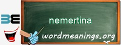 WordMeaning blackboard for nemertina